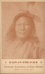 Famous American Indian Series - Rain In The Face Native Americana Postcard Postcard Postcard