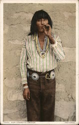 Hopi Cigarette Smoker Native Americana Postcard Postcard Postcard