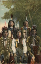 Group of Ute Braves Native Americana Postcard Postcard Postcard