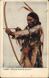 Chief Little White Cloud Native Americana Postcard Postcard Postcard