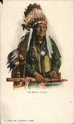 "No Neck" Chief Postcard