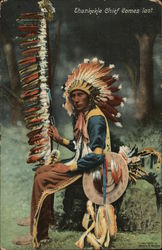 Ehasnkekle Chief Comes Last Native Americana Postcard Postcard Postcard