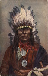 Indian Chief Native Americana Postcard Postcard Postcard