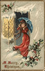 A Merry Christmas Postcard Postcard Postcard