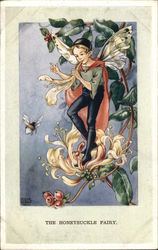 The Honeysuckle Fairy Fantasy Postcard Postcard