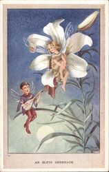 An Elfen Serenade Fantasy Postcard Postcard