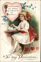 To my Valentine Children Postcard Postcard Postcard