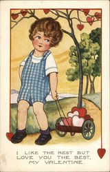 I Like the Rest but Love You the best, My Valentine Children Postcard Postcard Postcard