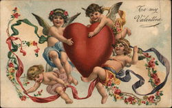 To My Valentine Cupid Postcard Postcard Postcard