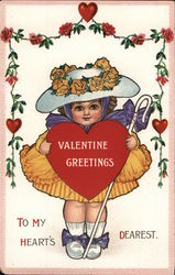 Valentine Greetings, To My Heart's Dearest Postcard