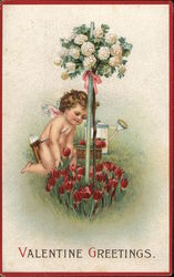 Valentine Greetings Cupid Postcard Postcard Postcard