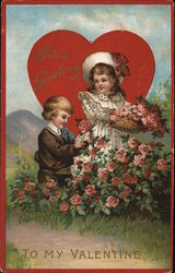 To My Valentine, Love's Greeting Children Postcard Postcard Postcard