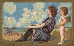 "Oh Be My Valentine" Cupid Postcard Postcard Postcard