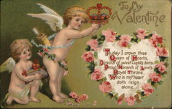 To My Valentine Cupid Postcard Postcard Postcard