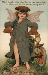 To My Valentine Cupid Postcard Postcard Postcard