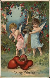 To My Valentine Cupid Postcard Postcard Postcard