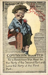 Companion Wanted Children Postcard Postcard Postcard