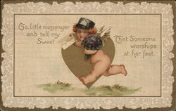 Cupid Delivering Messages Postcard Postcard Postcard