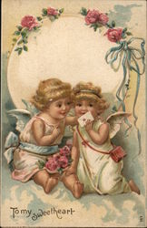 To My Sweetheart Cupid Postcard Postcard Postcard