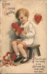 With Love's Greeting Children Postcard Postcard Postcard