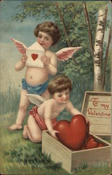 To My Valentine Cupid Postcard Postcard Postcard