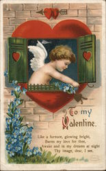 To My Valentine Cupid Postcard Postcard Postcard