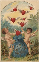 To My Valentine Hearts Postcard Postcard Postcard