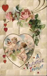 A Valentine Thought Hearts Postcard Postcard Postcard