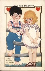 Valentine Greetings: I'm living in hopes. Postcard