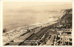 Roosevelt Highway and Beach Santa Monica, CA Postcard Postcard Postcard