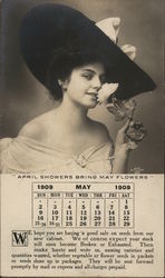 Jerome B. Rice Seed Company May 1909 Calendar Postcard