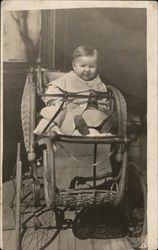 Child In Baby Carriage Postcard