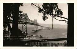 San Francisco-Oakland Bay Bridge Viewed from Yerba Buena Island California Postcard Postcard Postcard