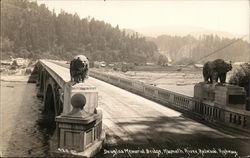 Douglas Memorial Bridge, Klamath River, Redwood Highway California Postcard Postcard Postcard