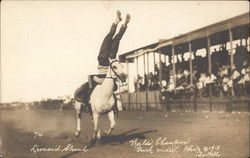 Leonard Stroud, World's Champion Trick Rider Rodeos Postcard Postcard Postcard