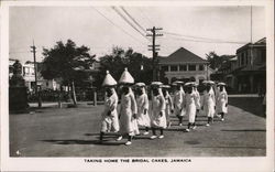 Taking Home the Bridal Cakes, Jamaica Postcard