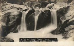 A Cascade, Deer Creek Falls Near Grass Valley Nevada City, CA Postcard Postcard Postcard