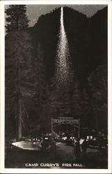 Camp Curry's Fire Fall Postcard