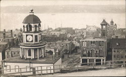 View of Town and Water Buildings Postcard Postcard Postcard