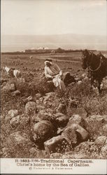 Christ's Home by the Sea of Galilee Capernaum, Palestine Middle East Postcard Postcard Postcard