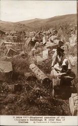 Shattered Remains of Old Chorazin's Buildings, South over Sea of Galilee Palestine Middle East Postcard Postcard Postcard