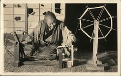 Chinese Woman Weaving, Spinning Wheel China Postcard Postcard Postcard