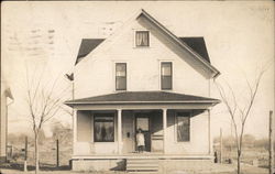 Photo of House with Girl on Porch Newton, IA Postcard Postcard Postcard