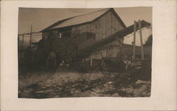 Farming Equipment by Barn Postcard Postcard Postcard