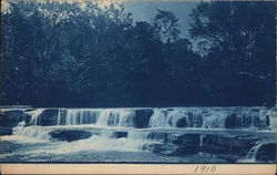 Scenic Waterfalls Cyanotypes Postcard Postcard Postcard