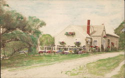 Painting of Residence - Cape Cod? Art Postcard Postcard Postcard