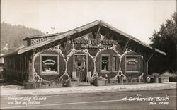 Unique Log House Garberville, CA Postcard Postcard Postcard