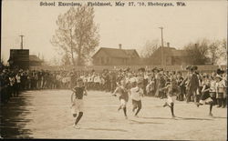 School Exercises, Field Meet May 27, 1910 Convention Sheboygan, WI Postcard Postcard Postcard