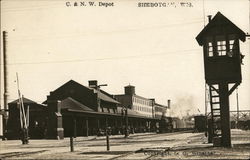 C. & N.W. Depot Postcard