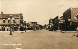 Street View of Harbor Springs, Mich. Michigan Postcard Postcard Postcard